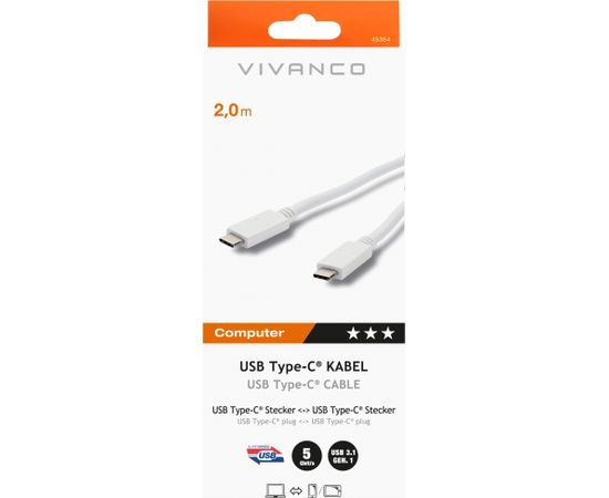 Vivanco кабель USB-C - USB-C 2 м EMark (45354)