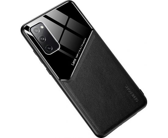 (Ir veikalā) Mocco Lens Leather Back Case Aizmugurējais Ādas Apvalks Priekš Huawei P Smart 2021 Melns