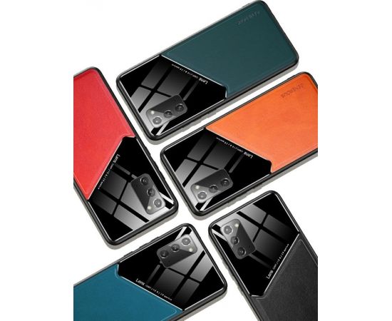 (Ir veikalā) Mocco Lens Leather Back Case Aizmugurējais Ādas Apvalks Priekš Huawei P Smart 2021 Melns