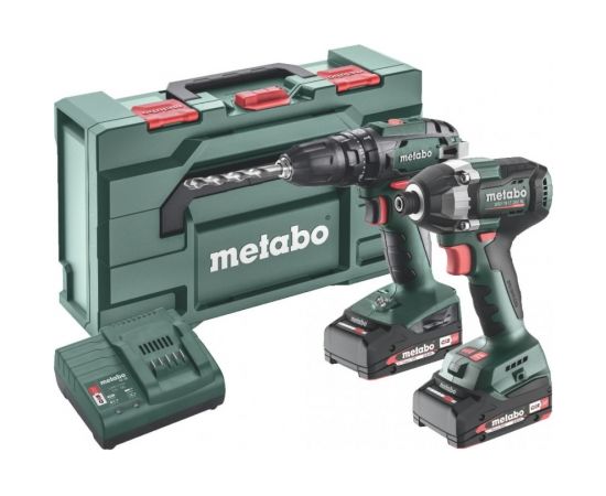 18V Combo set: SB 18 + SSD LT 18 200 BL, 2 x 2,0 Ah, Metabo