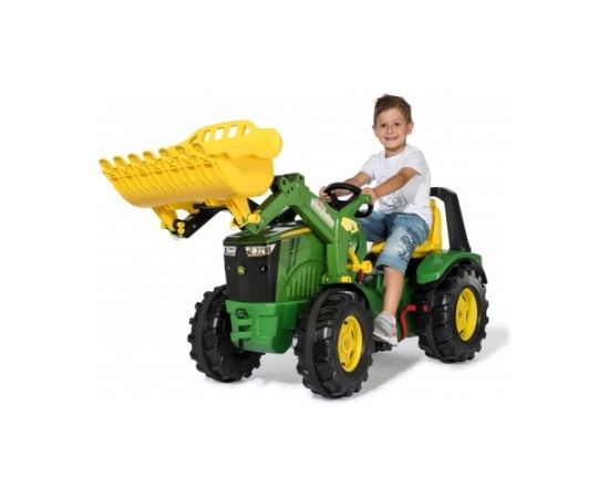 Rolly Toys Traktors ar pedāļiem  rollyX-Trac Premium John Deere 8400R ar kausu 2 ātrumi un bremze ( 3 - 10 gadiem) Vācija 651078