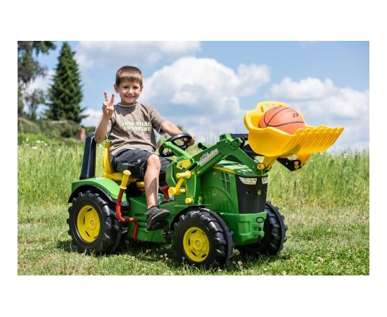 Rolly Toys Traktors ar pedāļiem  rollyX-Trac Premium John Deere 8400R ar kausu 2 ātrumi un bremze ( 3 - 10 gadiem) Vācija 651078