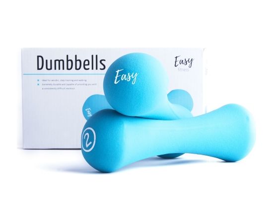 Neoprēna hanteles EASY FITNESS 2kg (2 gab.) Гантели и наборы