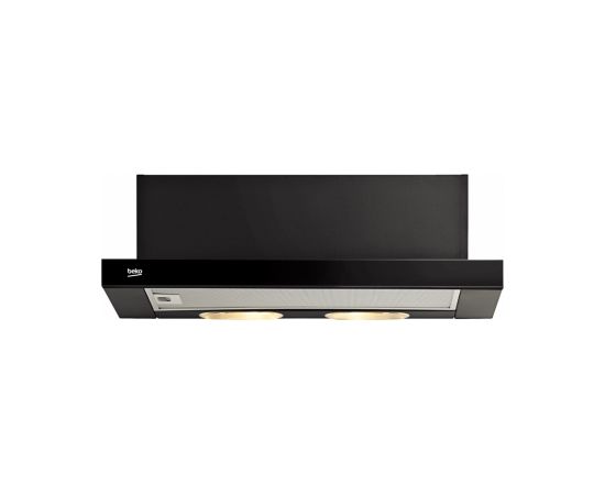 Beko CTB6250B cooker hood 420 m³/h Semi built-in (pull out) Black