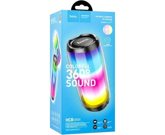 Hoco HC8 Pulsating Bluetooth 5.0 Bezvadu Skaļrunis ar Radio / TF / USB / RGB / TWS / AUX / 10W