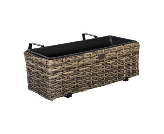 Puķu kaste balkonam WICKER 60x19xH18cm, bēša