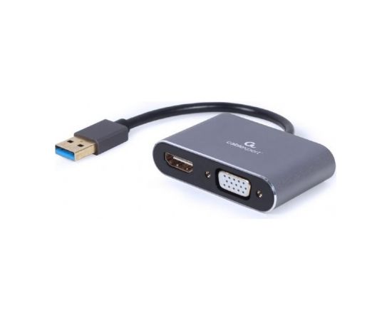 I/O ADAPTER USB3 TO HDMI/VGA/GREY A-USB3-HDMIVGA-01 GEMBIRD