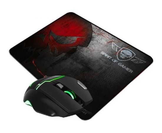 Spirit Of Gamer Elite Series Gaming Optical Mouse ELITE M10 + PAD Black