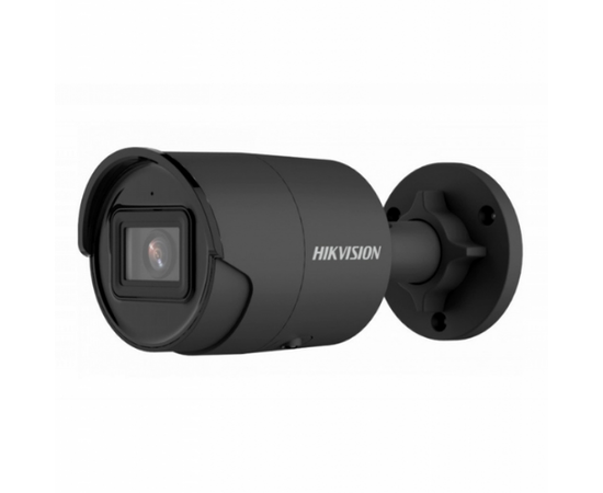 Hikvision  IP kamera BULLET, AcuSense, 4MP, F2.8mm(103°), PoE, IR līdz 40m, integrēts mikrofons, micro SD līdz 256GB, IP67, melna