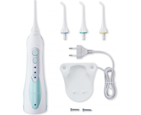 Panasonic Oral irigator EW1311G845 Cordless, 130 ml, Number of heads 4, White/Blue