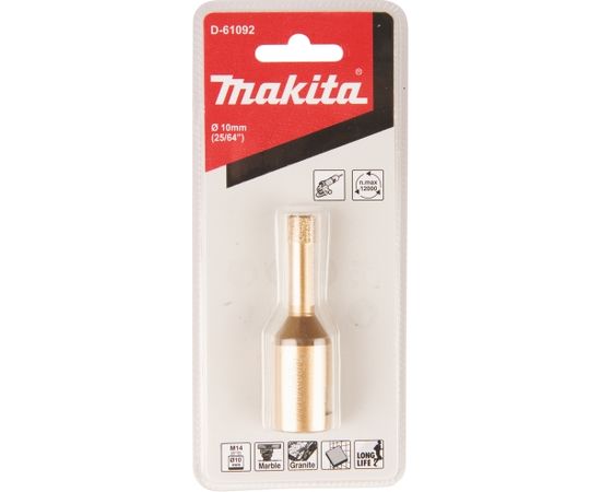 D-61092 Dimanta kroņurbis leņķa slīpmāšīnām  10MM. (M14) Makita