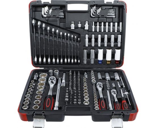 Instrumentu/atslēgu komplekts | 6,3 mm (1/4 ")/10 mm (3/8")/12,5 mm (1/2 ") piedziņa | 176 gab. BGS Technic-15217
