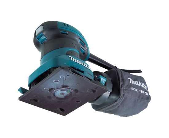 Nobeiguma slīpmašīna, 200 W, 112x102 mm, papira putekļu maiss, 14000 min 1, H/L, Koferis, 1,1 kg BO4555K Makita