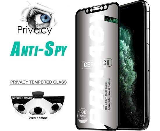 Fusion Matte Privacy Ceramic matēta aizsargplēve telefonam Samsung A325 Galaxy A32 4G melns