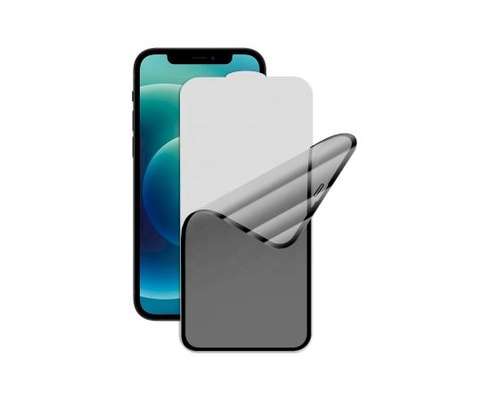 Fusion Matte Privacy Ceramic matēta aizsargplēve telefonam Apple iPhone 13 Pro Max melns