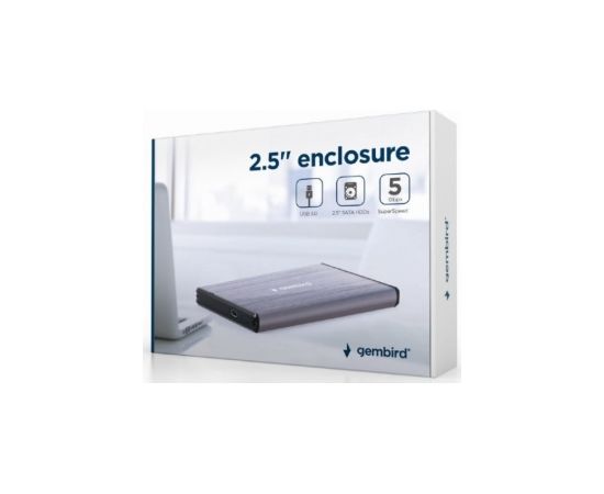 Gembird Enclosure USB 3.0 2.5' Light Grey