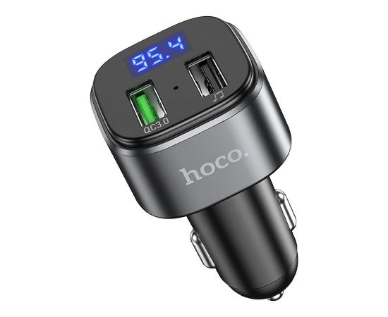 Hoco E37 FM Bluetooth Transmitter Auto Radio / MP3 / 2xUSB QC3.0 / 18W / Melns