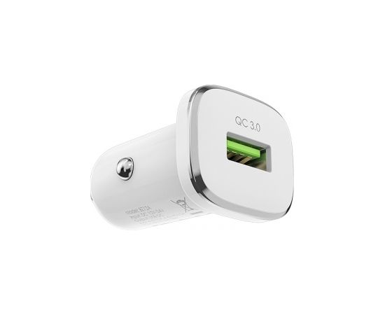 Borofone BZ12A automašīnas lādētājs USB / 3A / Quick Charge 3.0 balts