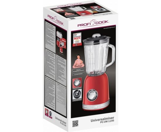 ProfiCook PC-UM 1195 1.5 L Tabletop blender 800 W Red