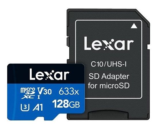 MEMORY MICRO SDXC 128GB UHS-I/W/ADAPTER LSDMI128BB633A LEXAR