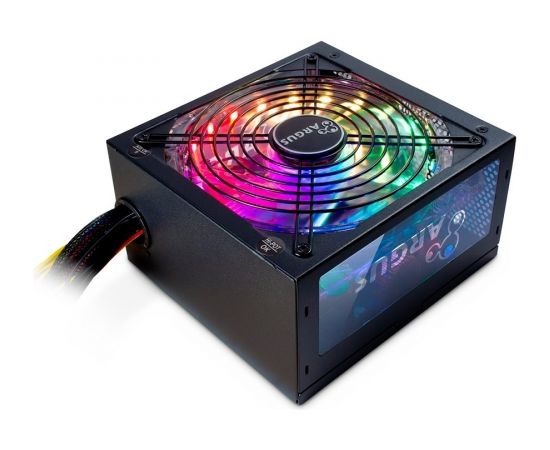 Power Supply INTER-TECH Argus RGB, 80PLUS Bronze, 500W, Retail, 1x140 Fan, 1x20+4Pin, 4+4Pin, 1xPCI-e 6+2Pin, 4x4Pin (Molex), 4xSATA, 1xFDD, rev 2.0