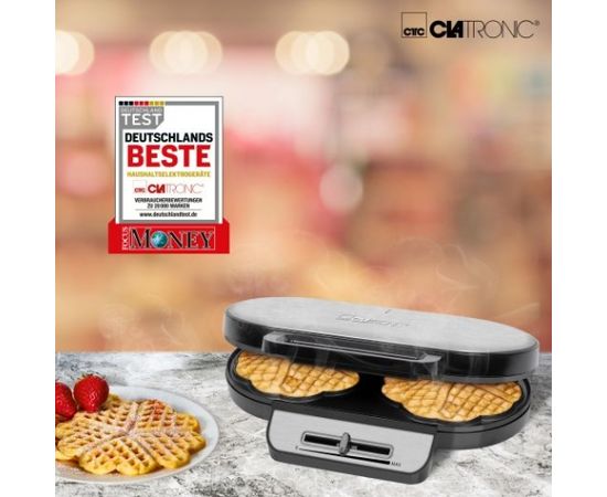 Clatronic 263934 waffle iron 2 waffle(s) Gray 1200 W