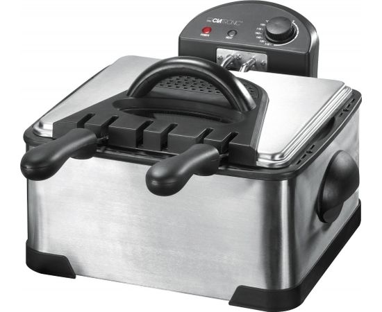 Clatronic FR 3195 4 L Double Black,Stainless steel 2000 W