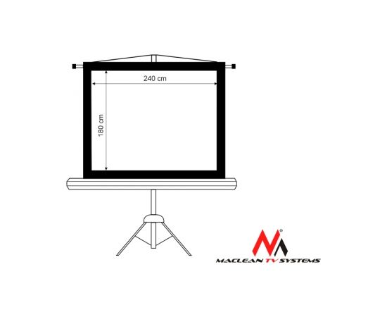 Maclean MC-608 Projection Screen With 240x180 Tripods