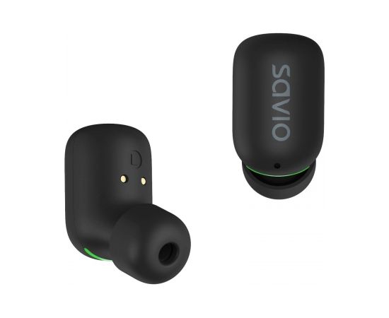 Savio TWS-09 IPX5 headphones/headset Wireless In-ear Music Bluetooth Black