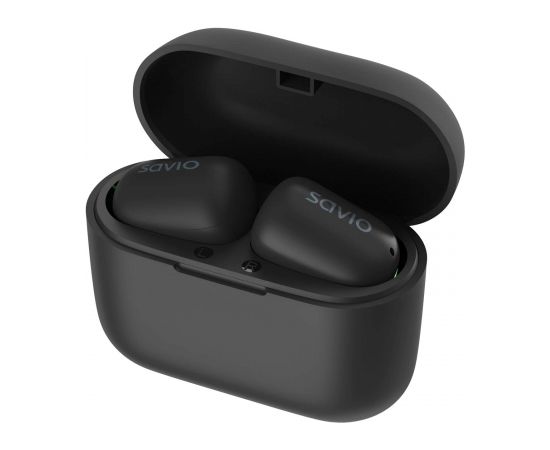Savio TWS-09 IPX5 headphones/headset Wireless In-ear Music Bluetooth Black
