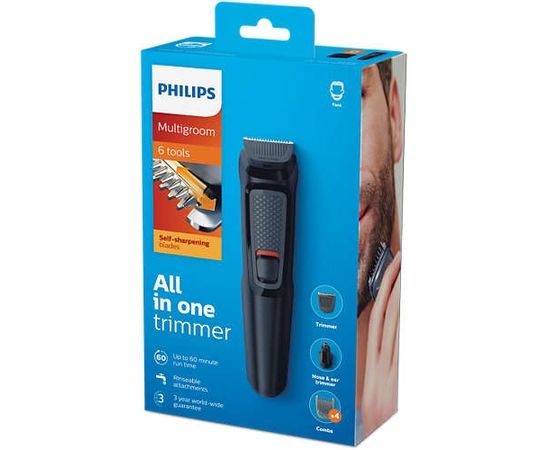 PHILIPS MG3710/15 universālais trimmeris sejai un matiem 6 in 1