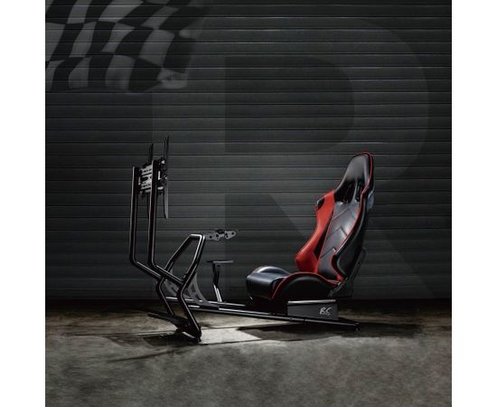 Nano Rs NanoRS RS160 Gaming Chair Racing Simulator Stand 3 in 1 PC Console Gamers Synthetic Leather Cover Steering Wheel Stand TV Bracket Up to 50" Max. Vesa 400x400