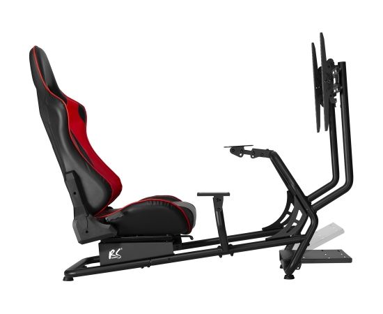 Nano Rs NanoRS RS160 Gaming Chair Racing Simulator Stand 3 in 1 PC Console Gamers Synthetic Leather Cover Steering Wheel Stand TV Bracket Up to 50" Max. Vesa 400x400