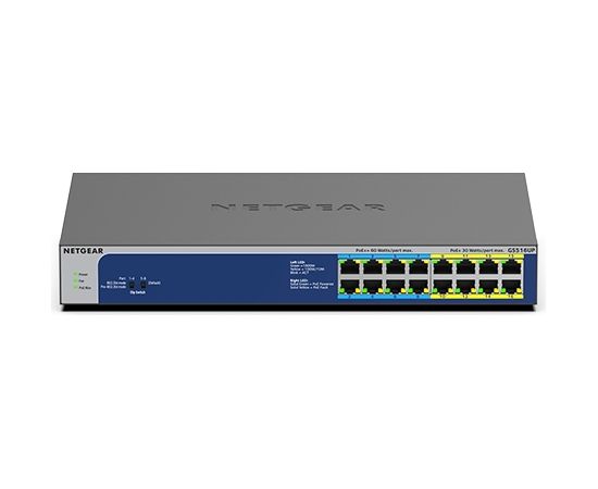Netgear GS516UP Unmanaged Gigabit Ethernet (10/100/1000) Power over Ethernet (PoE) Grey