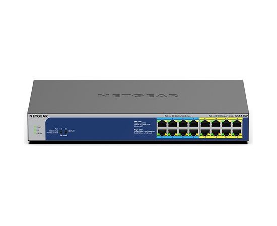Netgear GS516UP Unmanaged Gigabit Ethernet (10/100/1000) Power over Ethernet (PoE) Grey
