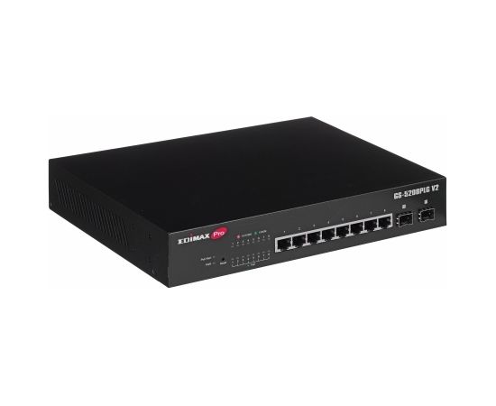 Edimax GS-5208PLG network switch Gigabit Ethernet (10/100/1000) Power over Ethernet (PoE) 1U Black