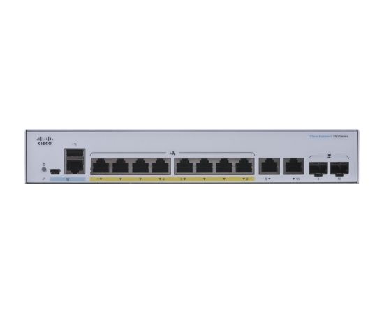 Cisco CBS350-8FP-E-2G-EU network switch Managed L2/L3 Gigabit Ethernet (10/100/1000) Silver Switch