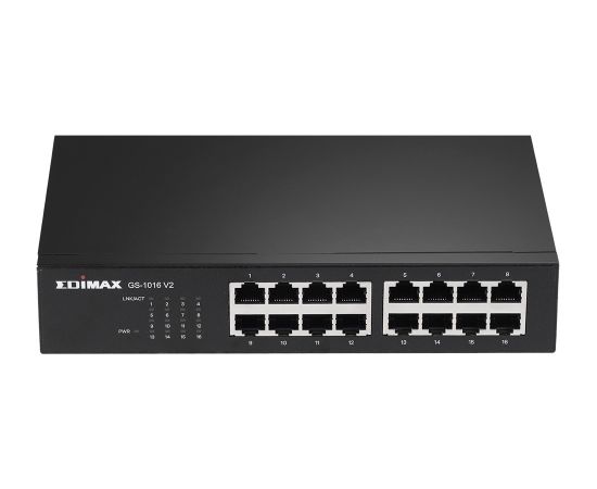 Edimax GS-1016 V2 network switch Managed Gigabit Ethernet (10/100/1000) Black