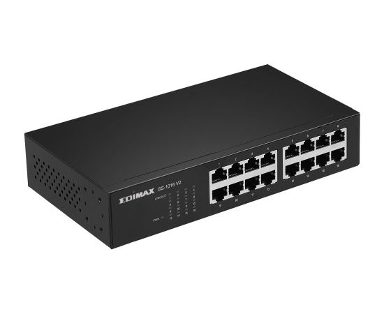 Edimax GS-1016 V2 network switch Managed Gigabit Ethernet (10/100/1000) Black