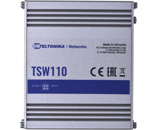TELTONIKA TSW110 Switch  5x RJ45 1000Mb/s, L2