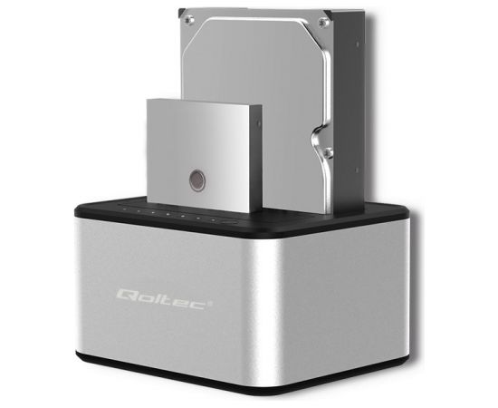 Qoltec 5316 2x HDD / SSD docking station | 2.5 "/3.5" SATA | USB 3.0 | Clonning