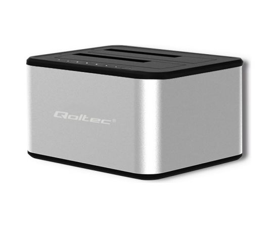 Qoltec 5316 2x HDD / SSD docking station | 2.5 "/3.5" SATA | USB 3.0 | Clonning