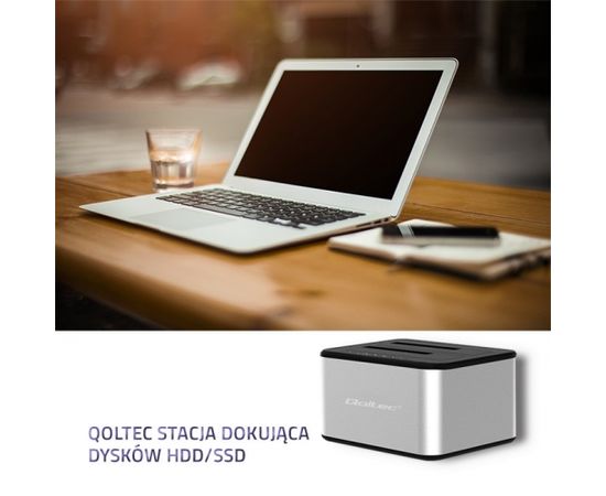 Qoltec 5316 2x HDD / SSD docking station | 2.5 "/3.5" SATA | USB 3.0 | Clonning