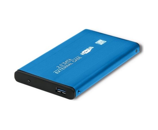 Qoltec 51859 External Hard Drive Case HDD/SSD 2.5'' SATA3 | USB 3.0 | Blue