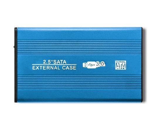 Qoltec 51859 External Hard Drive Case HDD/SSD 2.5'' SATA3 | USB 3.0 | Blue
