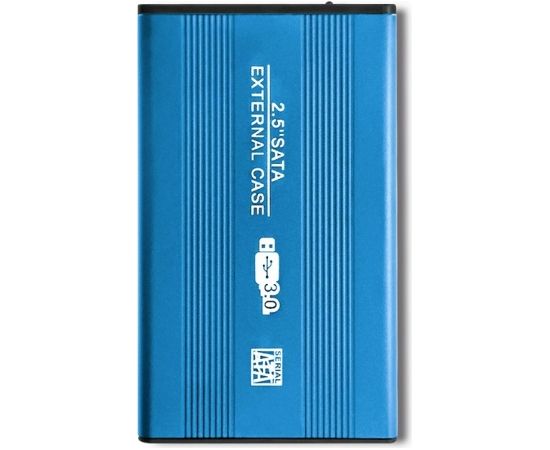 Qoltec 51859 External Hard Drive Case HDD/SSD 2.5'' SATA3 | USB 3.0 | Blue