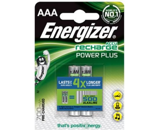 Energizer AAA/HR03, 700 mAh, Rechargeable Accu Power Plus Ni-MH, 2 pc(s)