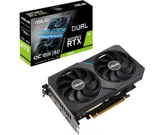 Graphics Card|ASUS|NVIDIA GeForce RTX 3060|12 GB|192 bit|PCIE 4.0 16x|GDDR6|GPU 1837 MHz|1xHDMI|3xDisplayPort|DUAL-RTX3060-O12G-V2