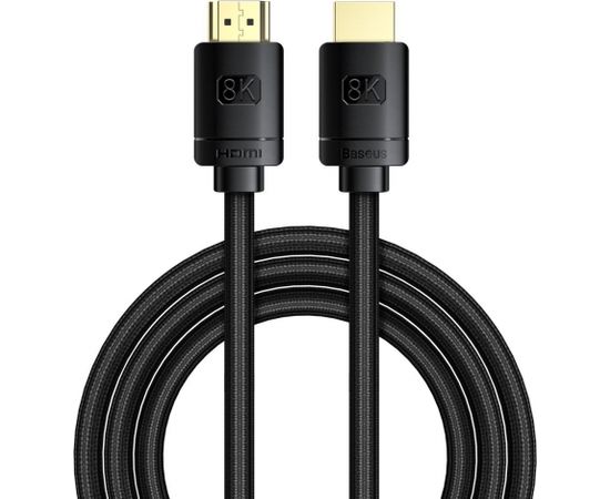 Baseus High Definition Series HDMI 2.1 cable, 8K 60Hz, 3D, HDR, 48Gbps, 2m (black)