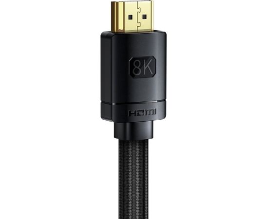 Baseus High Definition Series HDMI 2.1 cable, 8K 60Hz, 3D, HDR, 48Gbps, 2m (black)